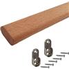Gedotec Asta appendiabiti Asta appendiabiti | OVAL | Lunghezza tubo armadio: 1000 mm | 30 x 15 mm faggio chiaro | 1 set con 2 pezzi di tubo armadio laterale per montaggio a parete
