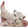 sicilia bedda - Animali Portafortuna in Ceramica Siciliana - Dipinti a mano (Gatto 10x10 CM)