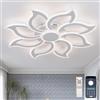 GWYAJTU Moderna Plafoniera Soffitto LED, Lampadario Fiore Dimmerabile Con APP E Telecomando Lampade Dimming Con Funzione Di Memoria 3000K-6500K Per Soggiorno, Camera Da Letto-White