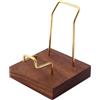 Generic Espositore per minerali, cavalletto in metallo e , supporto minerale, resistente supporto geode con base in legno, espositore fossile regolabile, elegante supporto per pietre preziose