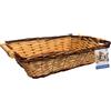 Sicignano Casalinghi Ingrosso Casalinghi Sicignano Cesto in Vimini Decorativo, per Regalo, Festività, Pasqua, Natale, con Accessori Opzionali per Confezione (Marrone, cm.46x34x13h - Rettangolare)