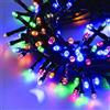 damastoreitalia Catena luminosa natalizia a led da interno e da esterno luci per albero di natale IP44 15 metri 300 led (300 led - cavo verde - multicolor)