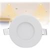 TTiiLoe Faretto da incasso a LED da 3 W, 3 pollici, 3000 K, luce bianca calda ultra sottile, foro 70 mm, 180 lm, per soffitto corridoio, soggiorno, 1 confezione da 1