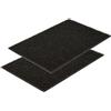 Carpido Zerbino da Esterno Resistente alle Intemperie in Gomma Antiscivolo - Nero Set di 2 40x60 cm - Tappeto Ingresso per Esterni Trattiene Sporco e Umidità