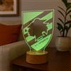 Generico Lampada in Plexiglass con Base Nera Disegno Stemma della Doria Calcio e Nome Personalizzato Decor Night Light LED Luce Camera 7 Colori