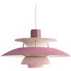 MOLOURK PH5 Nordica lampada a sospensione Cucina, Lampadario da ristorante in alluminio, regolabile in altezza, E27, moderna creativa Lampada a soffitto per loft, bar, soggiorno, camera da letto (B,40CM)