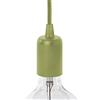 AMARCORDS - Portalampada E27 vintage in metallo edison retro per lampada a sospensione. Stile industrial finitura PISTACCHIO