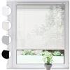 Sonello Tenda veneziana in alluminio SONELLO 35cm x 130cm Bianco Tenda veneziana in alluminio con fissaggio senza foratura Protezione per finestre e porte: privacy, abbagliamento, luce e sole