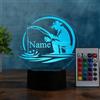 Optechvisual Pescatore idee regalo LED lampada personalizzata pesce decorazione lampada da tavolo per gli amanti dei pescatori
