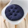 YOUGANG Set di 2 cuscini per sedie da interno ed esterno rotondi per cucina e sala da pranzo, cuscino per seduta a terra da 30/40/45/50 cm, comodo cuscino per sedile auto (Blu marino, 50 cm)