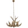 Zalydala Lampadario a sospensione a forma di corna di cervo, 6 lampadine E14 da 60 W, catena a sospensione (regolabile da 3,28 piedi, stile vintage)