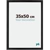 yd. Your Decoration - Cornice 35x50 cm - Cornice Decorativa Parete in Legno con Vetro in acryl - Antiriflesso - Ottima Qualità - Nero Opaco - Mura