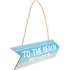 VINTORKY Cartello Decorativo in Legno a Tema Spiaggia Scritta Mare, Targa da Porta per Bagno e Casa sulla Spiaggia, Decorazione Murale Rustica per Ambienti Marini
