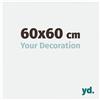 yd. Your Decoration - Cornice 60x60 cm - Bianco Lucente - Decorativa Parete in Plastica con Vetro in acryl - Antiriflesso - 60x60 Cornice - Evry