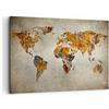 ARTTOR Quadri Moderni Soggiorno Mondo mappa continenti geografia Quadro su Tela 120x80cm Stampe da Parete Camera da Letto 1 pezzo Wall Art Canvas Grandi Decorazione Murale Grafica Immagini AA120x80-2783