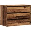 vidaXL Cassettiera Angolare Legno Antico 80x41x58 cm Legno Multistrato, Mobile con cassetti, armadietto con cassetti, portaoggetti con cassetti