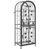 vidaXL Portavini da 41 Bottiglie Nero 45x36x120cm in Ferro Battuto