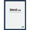 yd. Your Decoration - Cornice 30x42 cm - Blu Scuro Spazzato - Decorativa Parete in Legno con Vetro in acryl - Antiriflesso - 30x42 Cornice - Mura