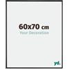 yd. Your Decoration - Cornice 60x70 cm - Nero Lucente - Decorativa Parete in Plastica con Vetro in acryl - Antiriflesso - 60x70 Cornice - Evry