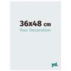 yd. Your Decoration - Cornice 36x48 cm - Bianco Lucente - Decorativa Parete in Plastica con Vetro in acryl - Antiriflesso - 36x48 Cornice - Evry