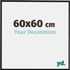 yd. Your Decoration - Cornice 60x60 cm - Nero Opaco - Cornice Decorativa Parete in Plastica con Vetro in acryl - Antiriflesso - 60x60 Cornice - Evry