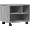 vidaXL Supporto per Stampante con Ruote Grigio Sonoma 41x32x34,5 cm, Supporto per Computer, Organizer per Stampante, Tavolo da Stampante portaoggetti