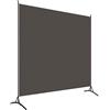 vidaXL Paravento a 1 Pannello, 175x180 cm, Tessuto in Poliestere & Struttura in Ferro, Antracite, Schermo Privacy Pieghevole, Parete Divisoria Mobile, Camera e Ufficio, Arredo Casa
