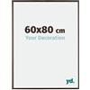 yd. Your Decoration - Cornice 60x80 cm - Antracite - Decorativa Parete in Plastica con Vetro in acryl - Antiriflesso - 60x80 Cornice - Evry