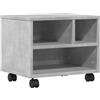 vidaXL Supporto per Stampante con Ruote Grigio Cemento 41x32x34,5 cm, Supporto per Computer, Organizer per Stampante, Tavolo da Stampante portaoggetti