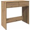 vidaXL Scrivania Rovere Artigianale 80x40x75 cm in Legno Multistrato, scrivania da Ufficio, scrivania da Computer, Tavolo da Ufficio