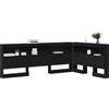 vidaXL Testata Contenitore Rovere Nero 207,5 x 137,5 x 76,5 cm, Mobile per Camera, Testata Rettangolare, soluzioni salvaspazio, Organizer Funzionale, Stile Minimalista