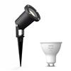 Philips Hue Puled Faretto da giardino (Nero) - GU10 - Luce bianca calda - Illuminazione da giardino - Hue White