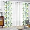Odot Tende Soggiorno Semi Trasparenti,Motivo Foglia 3D Tenda Voile con Tasca per Asta 2 Pannelli Filtranti Finestra Moderna per Camera da Letto Cucina Balcone (Foglia,140x244cm)