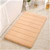 Hiseng Tappetino da Bagno Antiscivolo in Memory Foam, Morbido Assorbente Tappetini Bagno Lavabile per Bagno, Doccia, Bagno, Bagno, Doccia (80x120CM,Cammello)