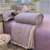 Odot Trapunta Piumino Estivo Reversibile, 4,5 Tog Cotone Trapuntino Copriletto Leggera Primaverile Coperta Trapuntatura Morbido per Letto Matrimoniale (Pois viola,200 * 230cm)