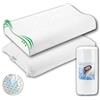 Michelangelo HomeRelax Michelangelo Cuscino cervicale Memory Foam Soffice, cuscino alto 11-12 cm, Anallergico, Anatomico, Traspirante, Antirussamento, federa lavabile - Dispositivo Medico- Made in Italy