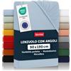 Blumtal Basics - Set di 1 lenzuolo con angoli 90 x 190 cm, lenzuolo con angoli 90 x 190 in microfibra di alta qualità, morbido, resistente, antipiega, certificato Oeko-Tex, colore: blu chiaro