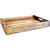 Kistenkolli Altes Land Vassoio da portata fiammato extra grande, 60 x 40 x 8 cm, vassoio in legno per colazione, bar e decorazione, versatile e robusto