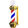 WOFDALY Barbiere Parrucchiere Salone Led Lampada Lampada Da Barbiere A Parete Rosso Bianco Blu,Parrucchiere Barbiere Parrucchiere Insegna Parrucchiere Tradizionale Luce Rotante Palo Da Barbiere Luce,A