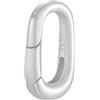 Beebeecraft 1 Scatola S925 Anelli A Molla in Argento Sterling Chiusura A Molla Ovale Chiusura A Molla in Metallo Chiusura di Collegamento per Collana Chiusura Accorciatrice per Bracciale Cavigliera