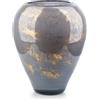 Terroso - Vaso - Vetro grigio soffiato a bocca - Aspetto lussuoso, elegante e raffinato - 33 cm di altezza - Effetto marmo - Vaso per fiori