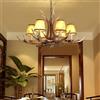 A.1.Coo Lampadario Vintage Lampade Sospension Regolabile Altezza E14 Resin Antlers Lampadario sala pranzo Luci Rustico for Caffè Ristorante Corridoio Camera Da Letto Abbigliamento Lampada Soffitto(6 heads)