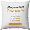 LASERO' Cuscino Personalizzato con Foto 40x40 - Federa Cuscino Personalizzata in Stampa Sublimatica HD - Cuscini Personalizzati con Immagine e Testo - Idee Regali Personalizzati per Lei e per Lui