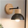 Mengjay E27 Moderno Lampada da Parete Lampada a Sospensione Sconce E27 Moderno Industriale Lampada da Parete Moderna Lampada da Comodino(Nero)