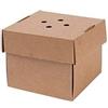 BIOZOYG 100 Contenitori Hamburger Box con Coperchio Pieghevole I Scatole per Hamburger Compostabili di Cartone Kraft con Fori I Robuste Scatole per Cibo da Asporto marroni 13x13x10cm, quadrate