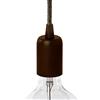 AMARCORDS - Portalampada E27 vintage in metallo edison retro per lampada a sospensione. Stile industrial finitura BRUNITO