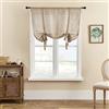 SMITHOOM Tenda a pacchetto a 1 pannello, con legatura, spessa, tinta unita, con tasche per asta, per cucina, camera da letto, bagno, lavanderia, decorazione per finestra, 140x140cm, Marrone chiaro