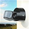 Licht-Erlebnisse Rilevatore di movimento per luci esterne L: 76 mm plastica IP65 orientabile a 180° / 360° nero Sensore di movimento per luce a parete Luce di percorso