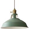 Chao Zan Lampada a Sospensione Industriale Vintage in Metallo Retro Paralume in Ferro Battuto Lampadario a Sospensione Antica plafoniera per Cucina Sala da Pranzo Soggiorno, Rosso giallo blu verde (verde)