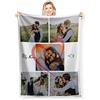 DZWSZ Coperta Personalizzata con Foto Collage, Coperta Estiva, Regali Personalizzati Per Natale, Compleanni, Anniversario Per Mamma Amica Fidanzata Nonna, si Adatta al Divano,Alla Camera Da Letto